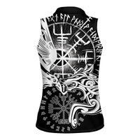 Vikings Raven and Wolf Women Sleeveless Polo Shirt with Aegishjalmur Unique - Wonder Print Shop