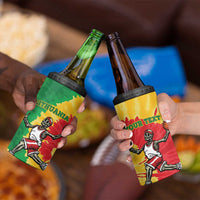 Lithuania Basketball Skeleton Personalized 4 in 1 Can Cooler Tumbler Skullman Lithuania Tie Dye