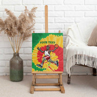 Lithuania Basketball Skeleton Personalized Canvas Wall Art Skullman Lithuania Tie Dye