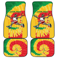 Lithuania Basketball Skeleton Personalized Car Mats Skullman Lithuania Tie Dye