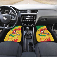 Lithuania Basketball Skeleton Personalized Car Mats Skullman Lithuania Tie Dye