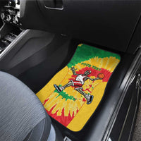 Lithuania Basketball Skeleton Personalized Car Mats Skullman Lithuania Tie Dye
