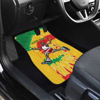 Lithuania Basketball Skeleton Personalized Car Mats Skullman Lithuania Tie Dye