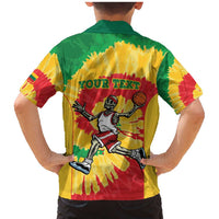 Lithuania Basketball Skeleton Personalized Family Matching Mermaid Dress and Hawaiian Shirt Skullman Lithuania Tie Dye