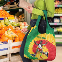 Lithuania Basketball Skeleton Personalized Grocery Bag Skullman Lithuania Tie Dye