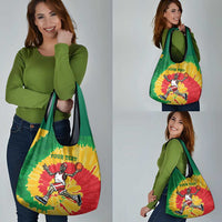 Lithuania Basketball Skeleton Personalized Grocery Bag Skullman Lithuania Tie Dye