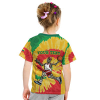 Lithuania Basketball Skeleton Personalized Kid T Shirt Skullman Lithuania Tie Dye