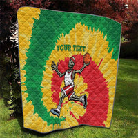 Lithuania Basketball Skeleton Personalized Quilt Skullman Lithuania Tie Dye