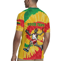 Lithuania Basketball Skeleton Personalized Rugby Jersey Skullman Lithuania Tie Dye