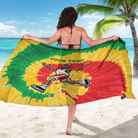 Lithuania Basketball Skeleton Personalized Sarong Skullman Lithuania Tie Dye