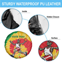Lithuania Basketball Skeleton Personalized Spare Tire Cover Skullman Lithuania Tie Dye