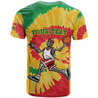 Lithuania Basketball Skeleton Personalized T Shirt Skullman Lithuania Tie Dye