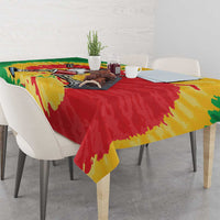 Lithuania Basketball Skeleton Personalized Tablecloth Skullman Lithuania Tie Dye