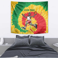 Lithuania Basketball Skeleton Personalized Tapestry Skullman Lithuania Tie Dye