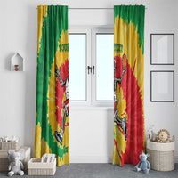 Lithuania Basketball Skeleton Personalized Window Curtain Skullman Lithuania Tie Dye