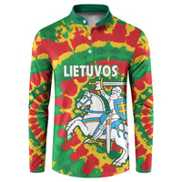 Lithuania Tie Dye Retro Basketball 1992 Personalized Button Sweatshirt