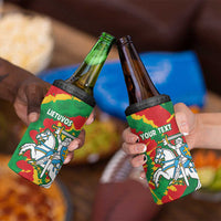 Lithuania Tie Dye Retro Basketball 1992 Personalized 4 in 1 Can Cooler Tumbler