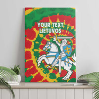 Lithuania Tie Dye Retro Basketball 1992 Personalized Canvas Wall Art