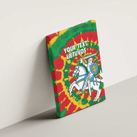 Lithuania Tie Dye Retro Basketball 1992 Personalized Canvas Wall Art