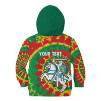 Lithuania Tie Dye Retro Basketball 1992 Personalized Kid Hoodie