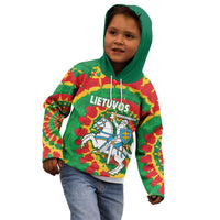 Lithuania Tie Dye Retro Basketball 1992 Personalized Kid Hoodie