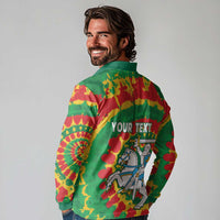 Lithuania Tie Dye Retro Basketball 1992 Personalized Long Sleeve Polo Shirt