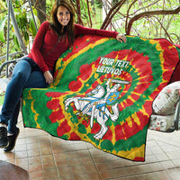 Lithuania Tie Dye Retro Basketball 1992 Personalized Quilt
