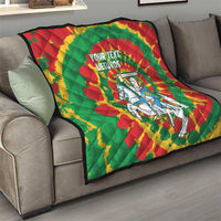 Lithuania Tie Dye Retro Basketball 1992 Personalized Quilt