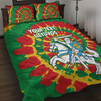 Lithuania Tie Dye Retro Basketball 1992 Personalized Quilt Bed Set