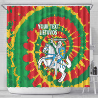 Lithuania Tie Dye Retro Basketball 1992 Personalized Shower Curtain