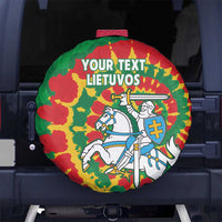 Lithuania Tie Dye Retro Basketball 1992 Personalized Spare Tire Cover