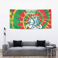 Lithuania Tie Dye Retro Basketball 1992 Personalized Tapestry