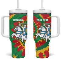 Lithuania Tie Dye Retro Basketball 1992 Personalized Tumbler With Handle