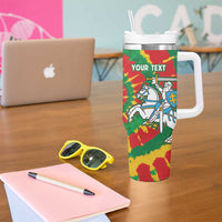 Lithuania Tie Dye Retro Basketball 1992 Personalized Tumbler With Handle