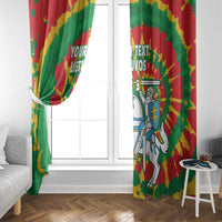 Lithuania Tie Dye Retro Basketball 1992 Personalized Window Curtain