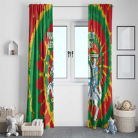 Lithuania Tie Dye Retro Basketball 1992 Personalized Window Curtain