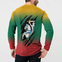 Lithuania Vytis Button Sweatshirt Lietuvos Chasing and Fighting