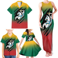 Lithuania Vytis Family Matching Tank Maxi Dress and Hawaiian Shirt Lietuvos Chasing and Fighting