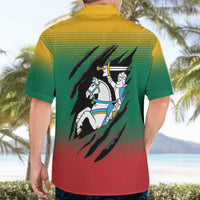 Lithuania Vytis Hawaiian Shirt Lietuvos Chasing and Fighting