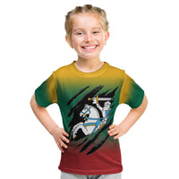 Lithuania Vytis Kid T Shirt Lietuvos Chasing and Fighting