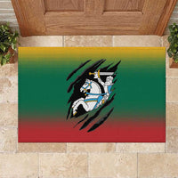 Lithuania Vytis Rubber Doormat Lietuvos Chasing and Fighting