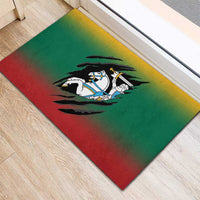 Lithuania Vytis Rubber Doormat Lietuvos Chasing and Fighting