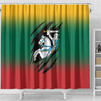 Lithuania Vytis Shower Curtain Lietuvos Chasing and Fighting