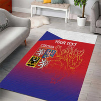 Custom Czech Republic Area Rug Unique Double Tailed Lion LT9 - Wonder Print Shop