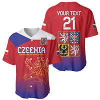 Custom Czech Republic Baseball Jersey Unique Double Tailed Lion LT9 - Wonder Print Shop