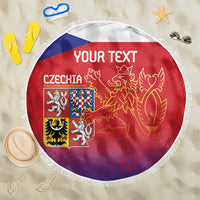 Custom Czech Republic Beach Blanket Unique Double Tailed Lion LT9 - Wonder Print Shop