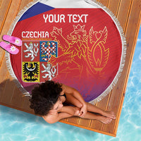 Custom Czech Republic Beach Blanket Unique Double Tailed Lion LT9 - Wonder Print Shop