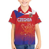 Custom Czech Republic Family Matching Off Shoulder Short Dress and Hawaiian Shirt Unique Double Tailed Lion LT9 - Wonder Print Shop