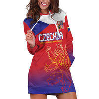 Custom Czech Republic Hoodie Dress Unique Double Tailed Lion - Wonder Print Shop