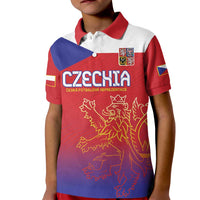 Custom Czech Republic Kid Polo Shirt Unique Double Tailed Lion - Wonder Print Shop